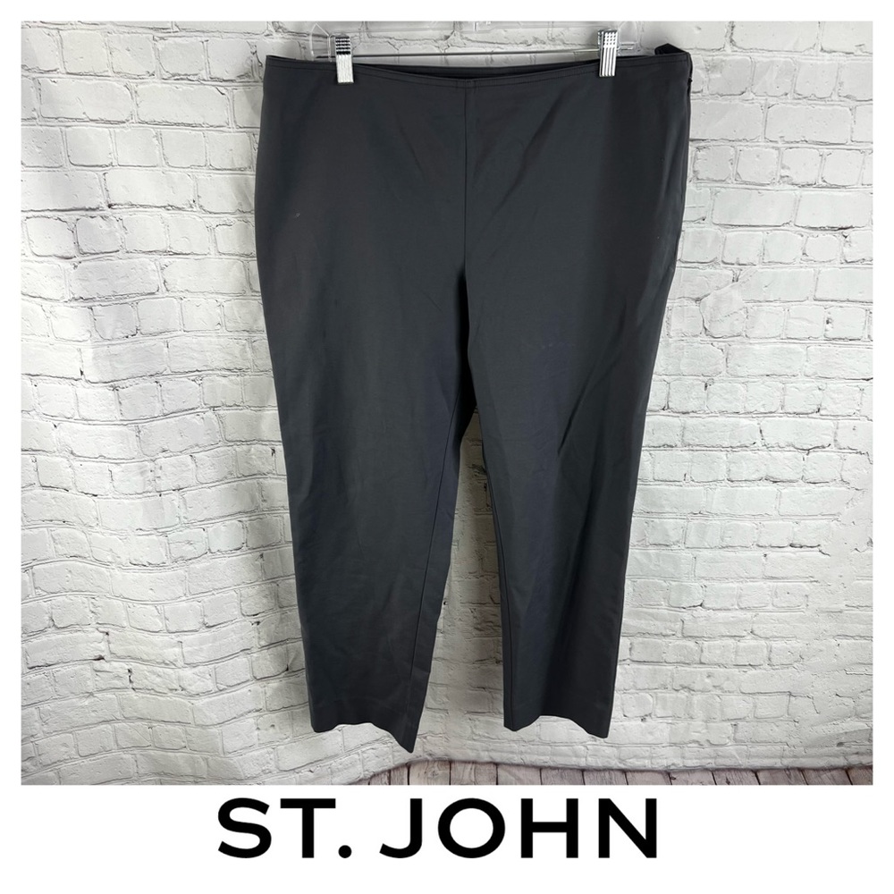 ST. JOHN Women's  Gray Dress Trouser Pants